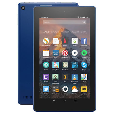 New Amazon Fire 7 Tablet with Alexa, Quad-core, Fire OS, Wi-Fi, 16GB, 7, With Special Offers Marine Blue